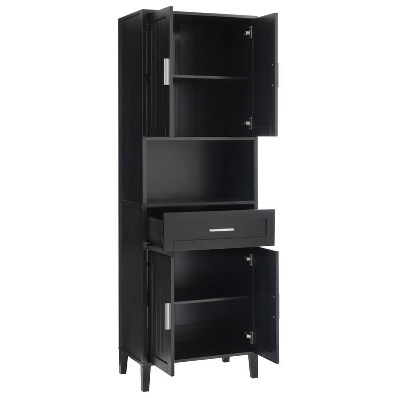 Modern 70.9” Tall Freestanding Bathroom Cabinet with Drawer and Soft-Close Doors