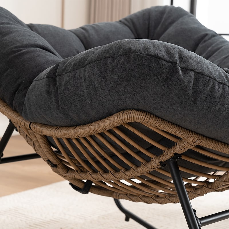 Rocking Chair, Chenille Upholstered Accent Chair, Modern Nursery Rocking Chair for Living Room, Bedroom, Apartment