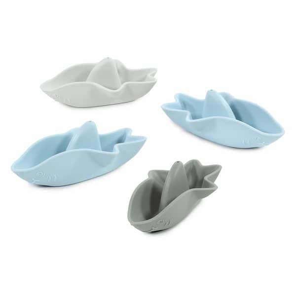 slide 1 of 1, Hudson Baby Silicone Bath Toy 4pk, Shark, One Size - Shark Shark