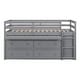 preview thumbnail 3 of 34, Twin Loft Bed with Retractable Desk, 4 Drawers & Shelves, Space-Saving - Grey