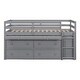 preview thumbnail 3 of 18, Twin Size Loft Bed Kids Bed with Retractable Desk and Drawers, Solid Wood with Lateral Portable Desk and Shelves