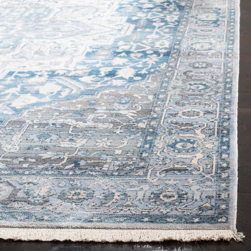 SAFAVIEH Vintage Persian Eligija Vintage Oriental Rug - Charcoal/Blue - 2' 2" x 8'