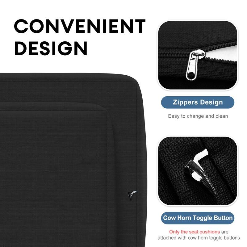 FINCATI 27" × 27" Outdoor Cushion Replacement Cover, Cushion Slipcover for Sectionals, Patio Seat Cover 27 Inches (COVER ONLY!)