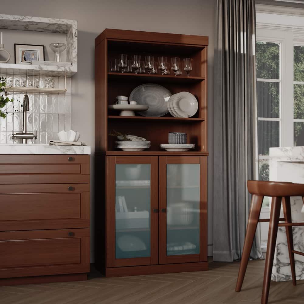 Palace Imports 100% Solid Wood Pantry Cabinet, Adjustable Shelves, 32" Wide, 71.5" Tall