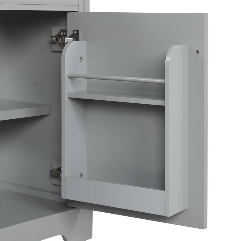 Roomfitters 20" Bathroom Vanity with Sink Soft Closing Door Storage Rack and Adjustable Shelf Freestanding Cabinet