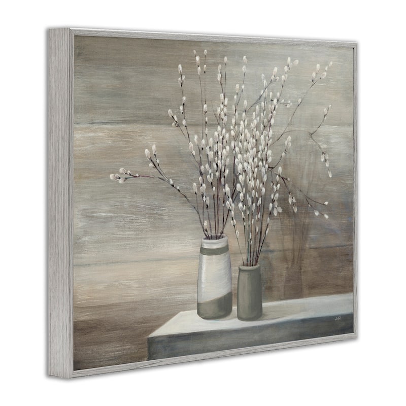 Stupell Willow Still Life Gray Framed Art, 11 x 14, Design By Artist Wild Apple, Design By Artist Wild Apple