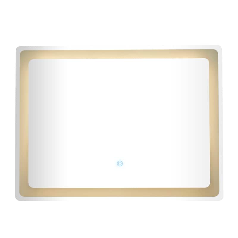 Clear Glass Modern Rectangle LED Mirror - MULTIPLE SIZES