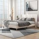 preview thumbnail 1 of 145, Alazyhome Upholstered Platform Bed Frame Beige - Queen