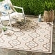 preview thumbnail 8 of 52, SAFAVIEH Courtyard Annmarie Indoor/ Outdoor Waterproof Patio Backyard Rug 2'7" x 5' - Beige/Dark Beige