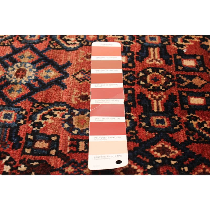 ECARPETGALLERY Hand-knotted Andelz Red Wool Rug - 3' 3" x 9' 11"