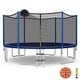 preview thumbnail 10 of 12, 12/14/15/16 Feet Outdoor Recreational Trampoline with Enclosure Net