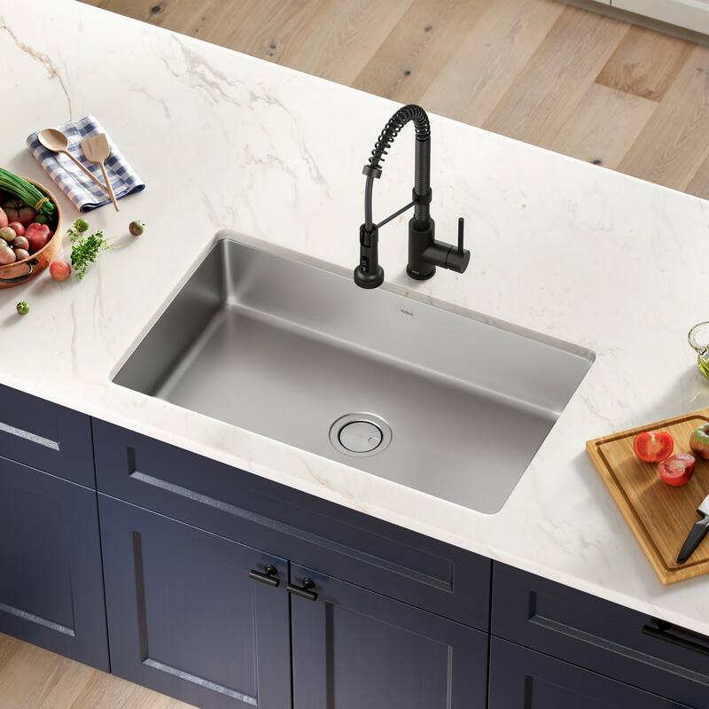 Kraus Dex 32" Undermount Single Basin 16 Gauge Stainless Steel Kitchen