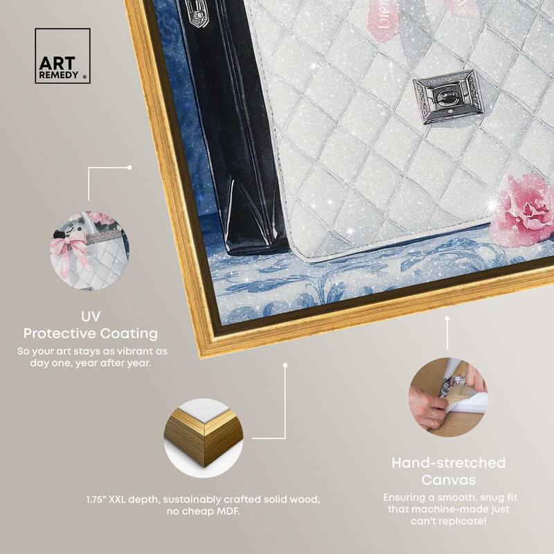 Pink Porcelain Purse and Perfume Canvas by Art Remedy