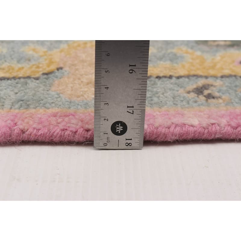 ECARPETGALLERY Hand-knotted Modern Oushak Violet Wool Rug - 2'6 x 9'10
