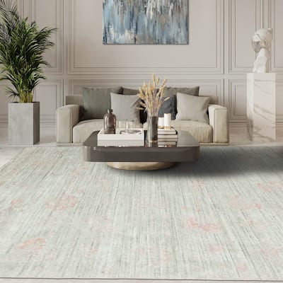 Hand Knotted 100% Wool Modern & Contemporary Oriental Area Rug Beige - 8' 1'' x 9' 9''