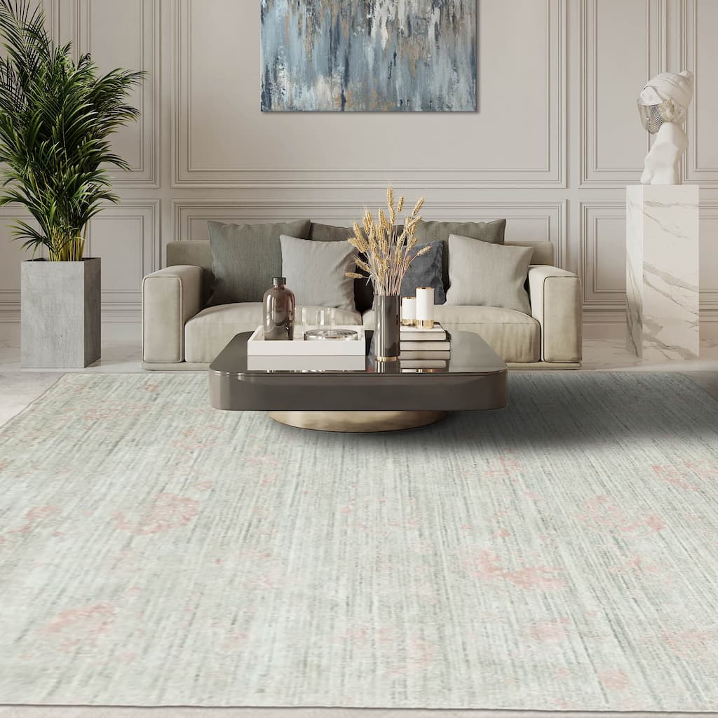 Hand Knotted 100% Wool Modern & Contemporary Oriental Area Rug Beige - 8' 1'' x 9' 9''