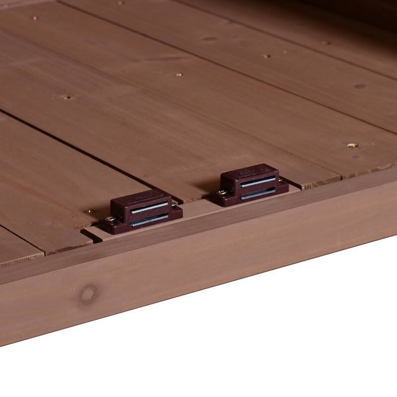 Roomfitters Garden Potting Bench with Storage Hutch, Outdoor Potting Table with 6 Drawers and Cabinets, Shelves