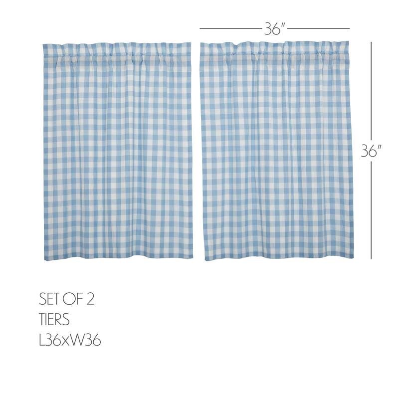 Annie Buffalo Blue Check Tier Set of 2 L36xW36