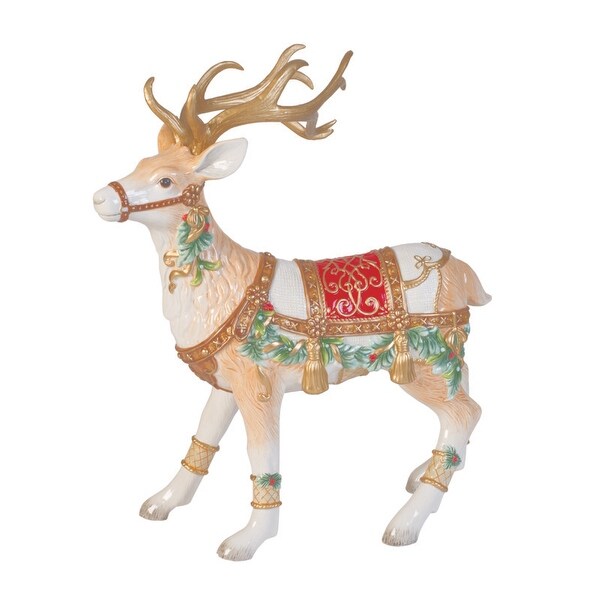 fitz and floyd renaissance holiday deer figurine