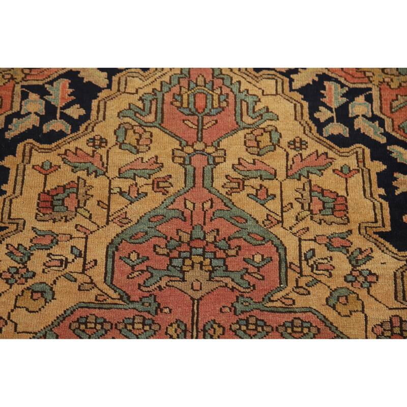 Pre-1900 Vegetable Dye Sarouk Farahan Antique Persian Wool Carpet - 3'4" x 4'11"