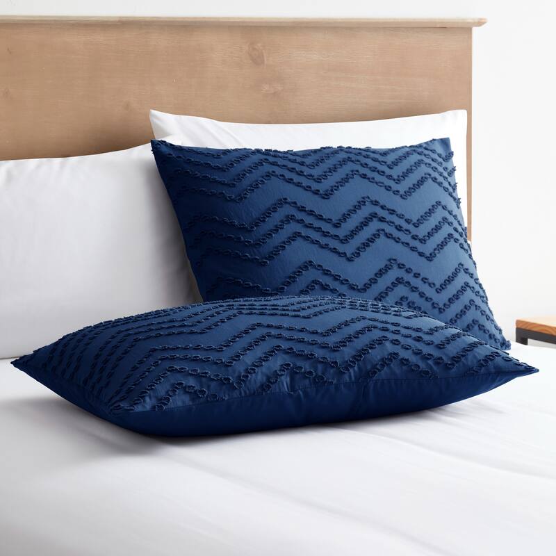 Nestl Boho Tufted Embroidery Double Brushed Duvet Cover with Button Closure