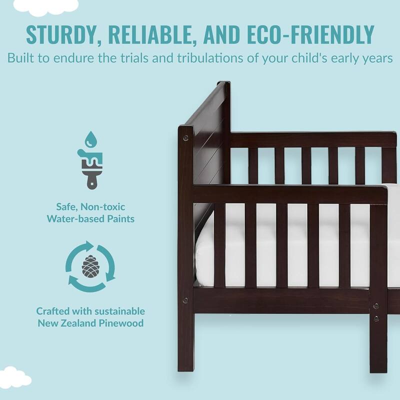 Dream On Me Hudson 3 in 1 Convertible Toddler Bed Espresso