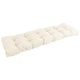 preview thumbnail 72 of 94, Solid Twill Tufted Indoor Bench Cushion (Multiple widths from 42 to 60 inch) 55" wide - Natural