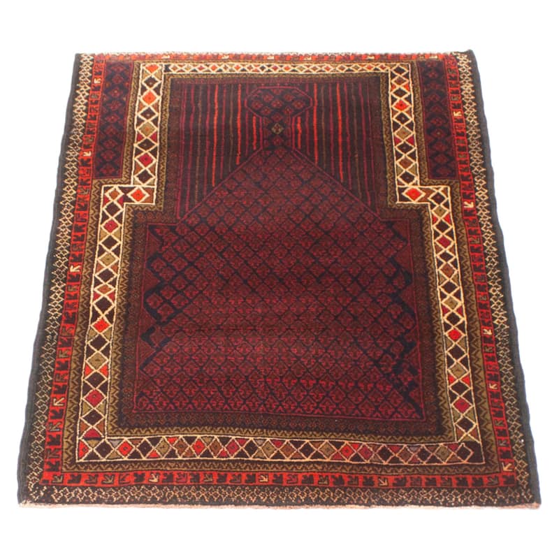 Teimani Burgundy Rug 2'11" x 4'9" - 2'11 x 4'9