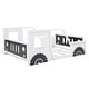 preview thumbnail 10 of 10, Full Size Classic Car-Shaped Platform Bed with Wheels, Sturdy Pine Wood Frame, White - Fun Kids' Bedroom Design