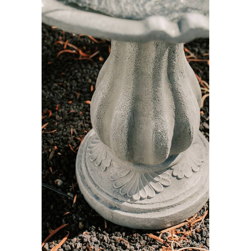 XBrand 51"H Fiber Resin Grey 3-Tier Freestanding Waterfall Fountain