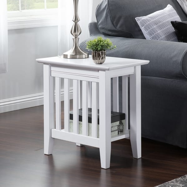 slide 2 of 19, AFI Mission Chair Side Table White