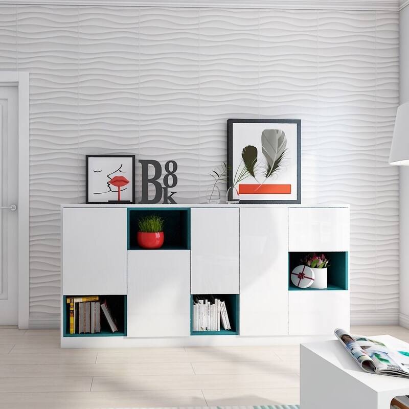 Art3d 3D Wall Panels PVC Wave Design (32 Sq.Ft)
