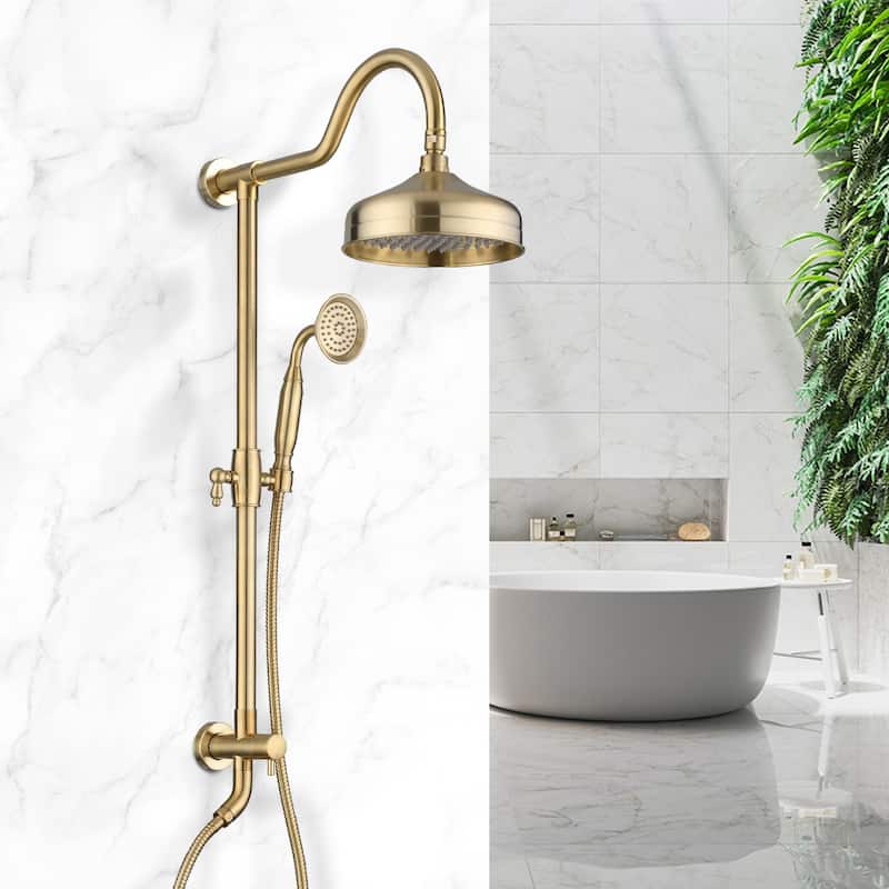 YASINU Vintage 8 inch Rain Shower Head Shower System