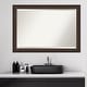 preview thumbnail 13 of 33, Beveled Wood Bathroom Wall Mirror - Lara Bronze Frame - Lara Bronze