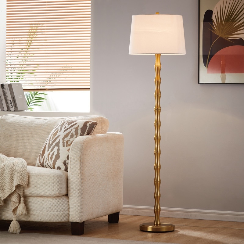KAWOTI 61'' Floor Lamp with Empire Fabric Shade