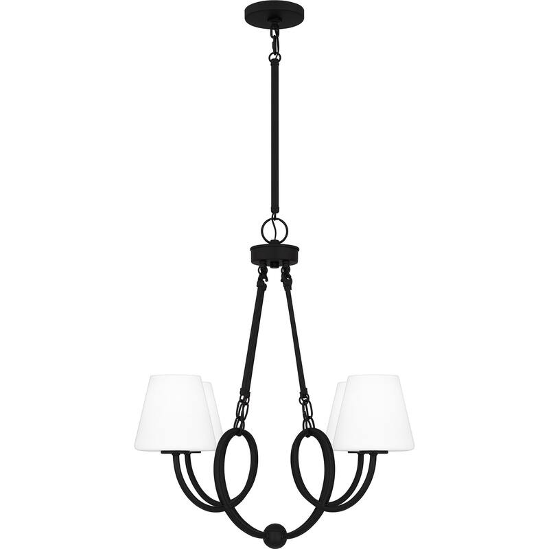Atkins 4-Light Matte Black Chandelier