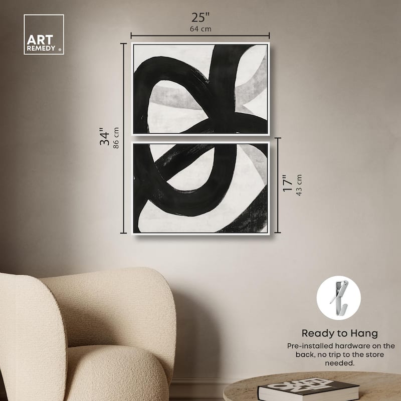 Infinite Loop I Canvas Set of 2 by Art Remedy
