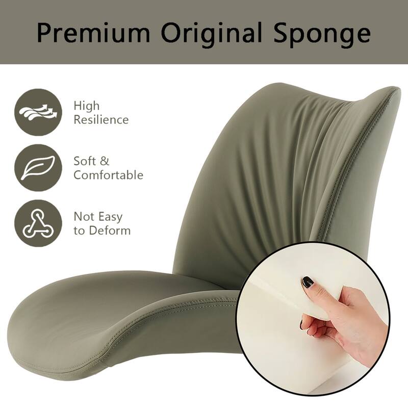 Ergonomic Faux Leather Office Chair, Swivel Task Chair