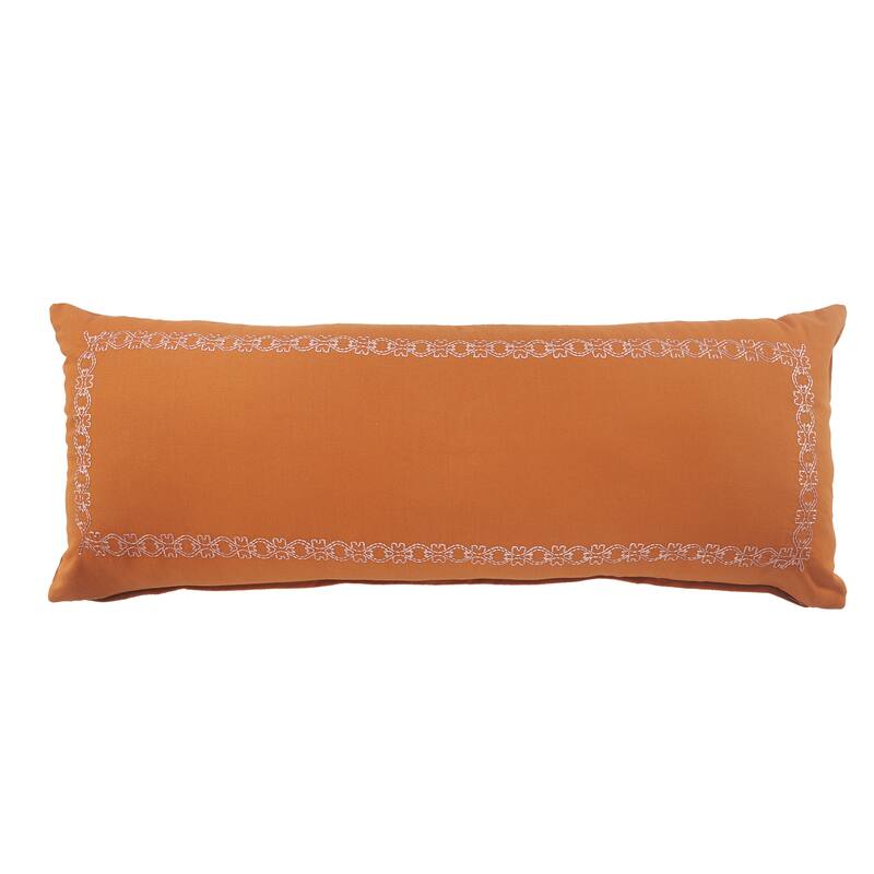 Sevita Dainty and Delicate Embroidered Border Throw Pillow