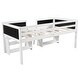 preview thumbnail 7 of 10, Twin Size Low Loft Bed w/2 Shelves & Decorative Guardrail Chalkboard