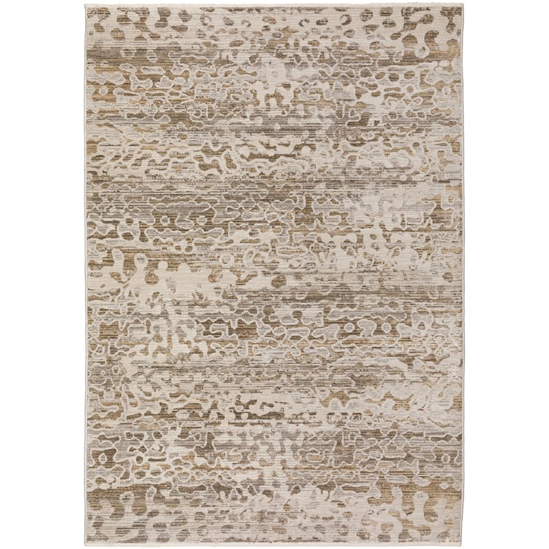 Emery Geo Texture Machine Made Rug - 9' x 13' 2" - Brown - Rectangle