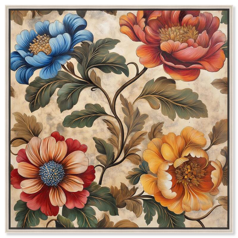 Golden Gardenia III Canvas by Art Remedy - 20" x 20" - Silver