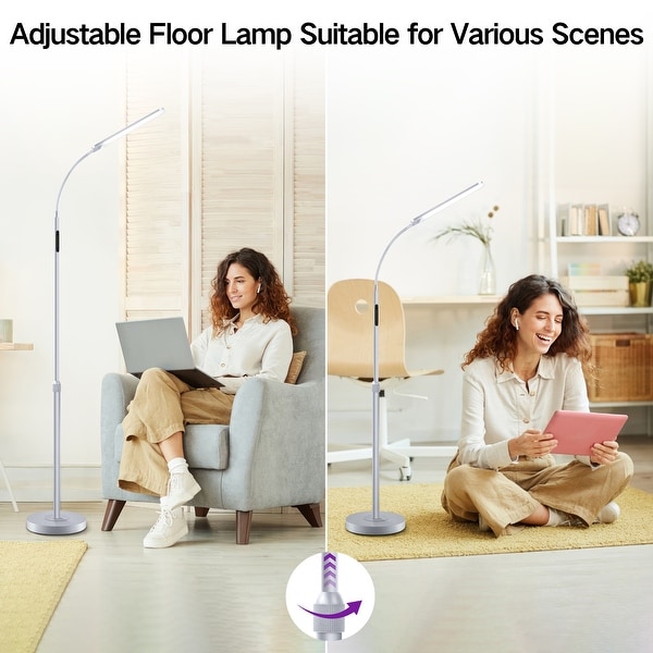 Adjustable floor lamp for reading top