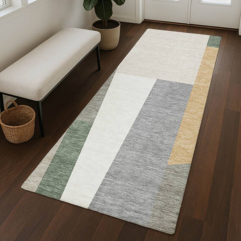 Machine Washable Indoor/ Outdoor Contemporary Jolie Chantille Rug