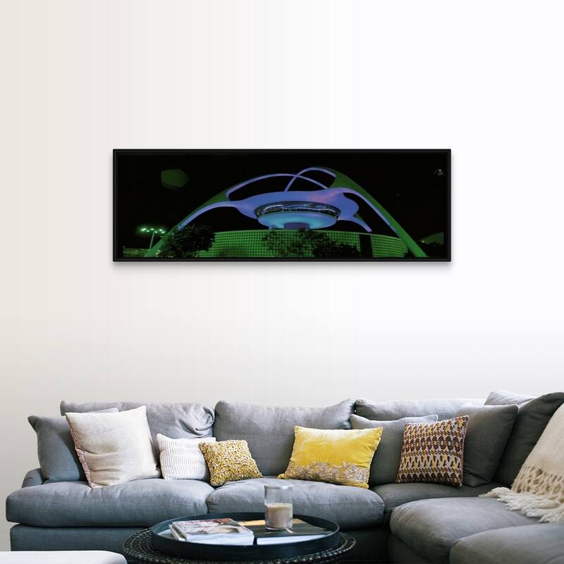 "LAX Theme Restaurant " Black Float Frame Canvas Art - 60 x 20