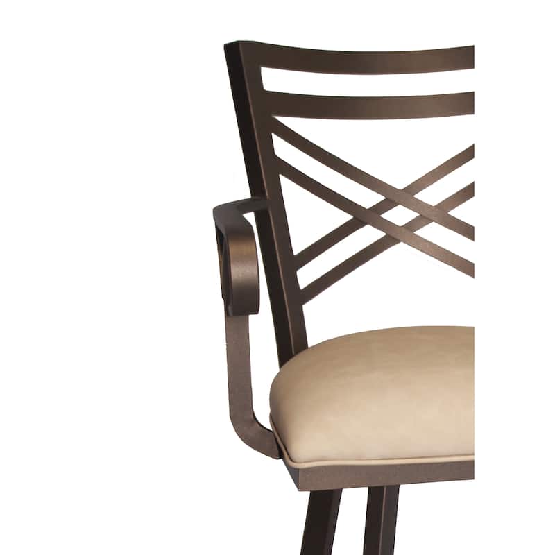 Tempo Furniture Rebecca w/ Arms Swivel 26" Counterstool/30" Barstool by Furnish Theory