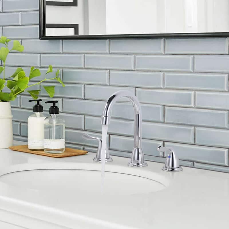WOWOW 8 Inch Widespread Bathroom Faucet