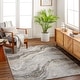 preview thumbnail 7 of 22, Livabliss San Fran Abstract Swirl Area Rug Grey/Tan - 5' 3" x 7'