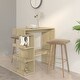 preview thumbnail 8 of 48, vidaXL Bar Table with Storage Rack 39.4"x19.7"x40" Engineered Wood - 39.4" x 19.7" x 40" Sonoma oak