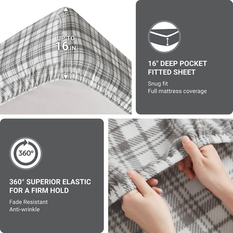 Madison Park Micro Fleece Bed Sheet Set